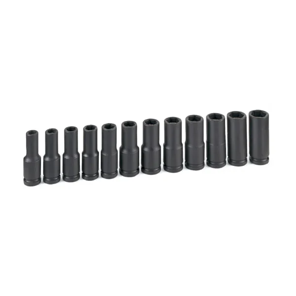 Grey Pneumatic 1/2″ Dr. Deep Length Magnetic Impact Set 12pc (1512MDG)
