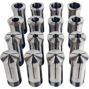 Jet 16-Piece 5-C Collet Set for Lathes and Grinders (650014)