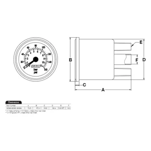 VIAIR White Face Dual Needle 2-Inch Gauge Illuminated 220 PSI (90081) - view 2
