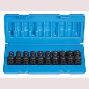Grey Pneumatic 3/8″ Dr. 10 Pc. 12 Point Std. Metric Univ. Set (1610UM)