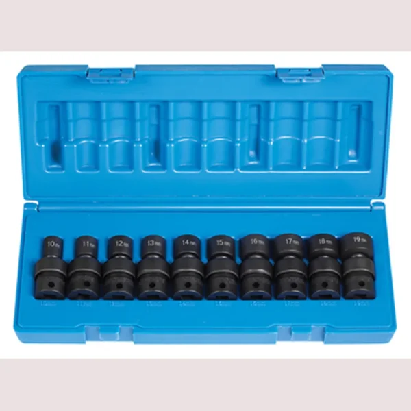 Grey Pneumatic 3/8″ Dr. 10 Pc. 12 Point Std. Metric Univ. Set (1610UM)