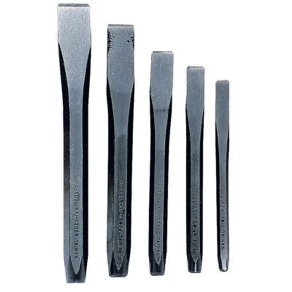 K Tool 73000 Chisel Set 5 Piece – 3/8″, 1/2″, 5/8″, 3/4″, 7/8″