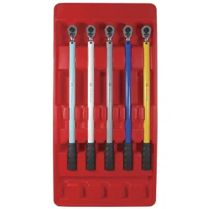 American Forge & Foundry 5-Pc Preset Torque Wrench Set, Chrome Vanadium Steel (42005)