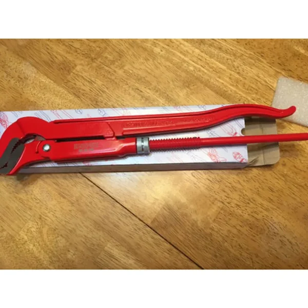 Knipex Pipe Wrench S-Type, Red Powder-Coated, 17-Inch (8330015)