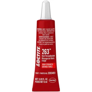 Loctite 6ml 263 High Strength Red Threadlocker (2203451)