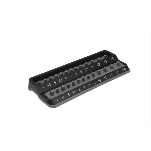 Mechanics Time Saver PSH25S-GRY 1/4″ Peg Socket Holder, Sae, Gray
