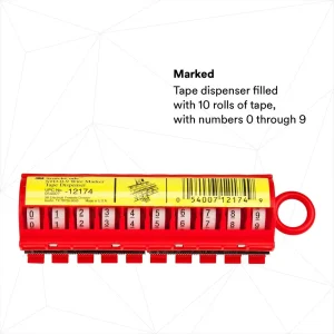 3M 0-9 ScotchCode Wire Marker Tape Dispenser (12174) - view 3