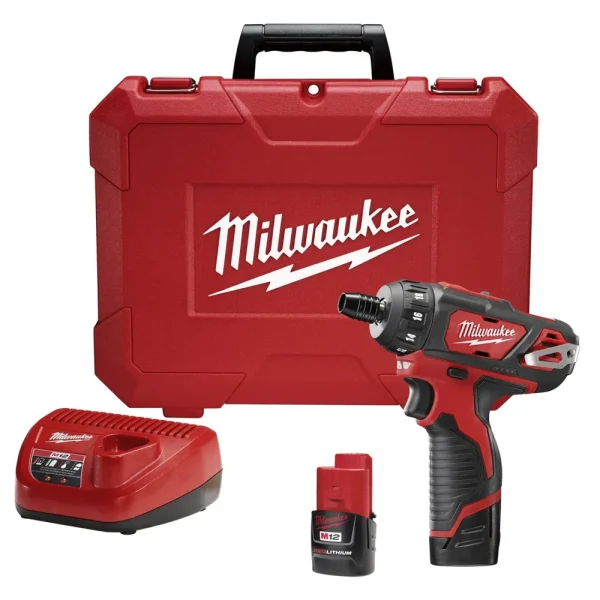 M12 1/4″ Hex 2-Speed Cordless Screwdriver w/ (1) Battery Kit