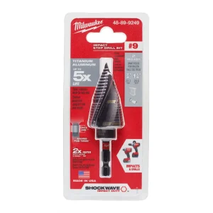 Milwaukee 7/8 in. – 1-1/8 in. SHOCKWAVE Impact Step Drill Bit, #9