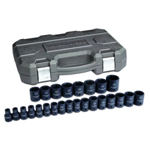 25 Pc. 1/2″ Drive 6 Point Metric Impact Socket Set KDT84933N