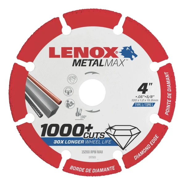 LENOX Diamond Cutoff Wheel DG 4″ X 3/8″ LEX1972919