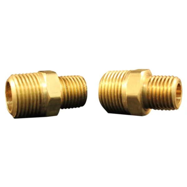 M. Hex Nipple, 1/4″ x 3/8″, 2/cd
