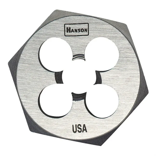 High Carbon Steel Hexagon 1″ Across Flat Die 1/4″-28 NF
