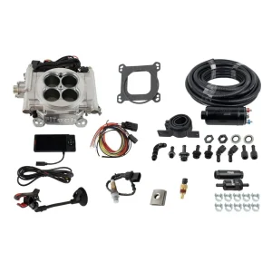 FiTech Go EFI 4 600 HP Bright Aluminum EFI System Master Kit 31001