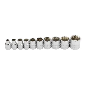 Ingersoll Rand Hand Tools 10 Piece 3/8 In. Drive Shallow Socket Set – SAE 12-Pt 752048X - view 2