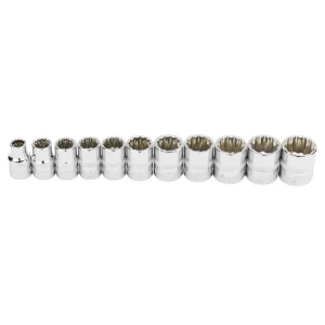 Ingersoll Rand Hand Tools 11 Piece 3/8 In. Drive Shallow Socket Set – Metric 12-Pt 752047X - view 2