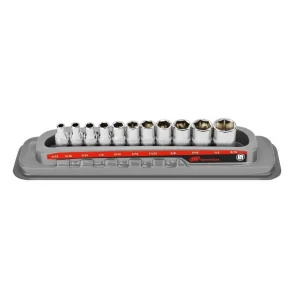Ingersoll Rand Hand Tools 11 Piece 1/4 In. Drive Shallow Socket Set – SAE 6-Pt 752044X