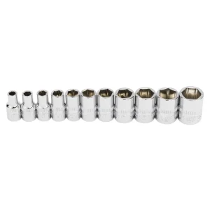 Ingersoll Rand Hand Tools 11 Piece 1/4 In. Drive Shallow Socket Set – Metric 6-Pt 752043X - view 2