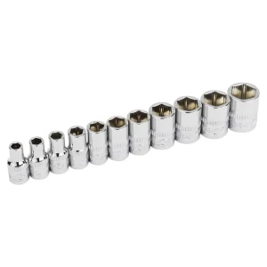 Ingersoll Rand Hand Tools 11 Piece 1/4 In. Drive Shallow Socket Set – Metric 6-Pt 752043X - view 3
