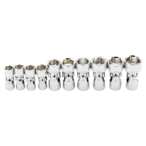 Ingersoll Rand Hand Tools 10 Piece 6 Pt Metric Universal Joint Socket Set 752035X - view 2