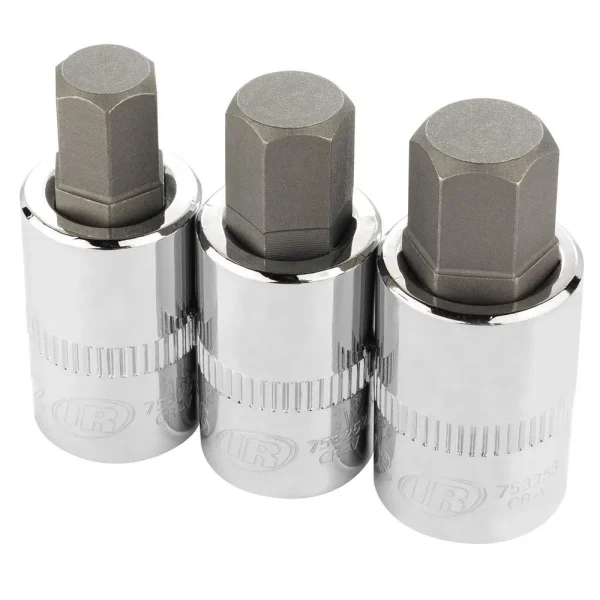 Ingersoll Rand Hand Tools 3 Piece 1/2 In. Drive SAE Hex Bit Socket Set 752030X