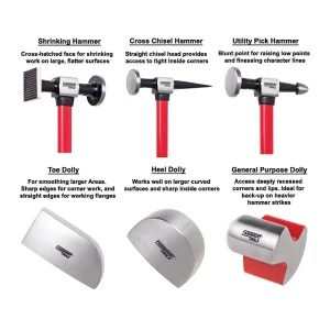 FAIRMOUNT® Professional 6 Piece Autobody Hammer and Dolly Set - view 4