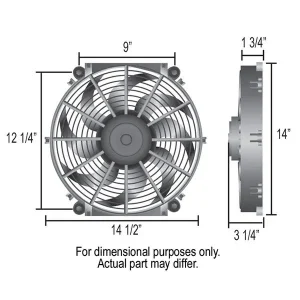 Derale Performance 14 in Reversible Electric Tornado Fan - view 3