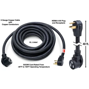 Eastwood 40 Foot Welder 220 Volt 6-50 NEMA Plug Extension Cord - view 2