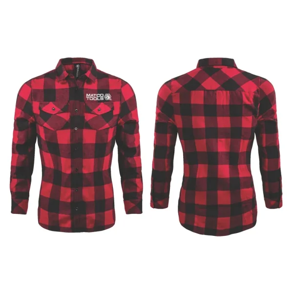 WOMEN’S RED/BLACK FLANNEL SHIRT – S