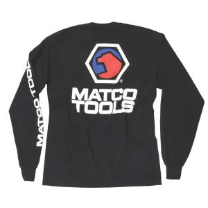 MEN’S BLACK LONG SLEEVE SHIRT WITH MATCO ICONIC LOGO – M