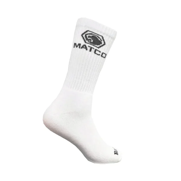 MEN’S REDBACK MATCO BAMBOO CREW SOCKS, WHITE – 6 PAIRS
