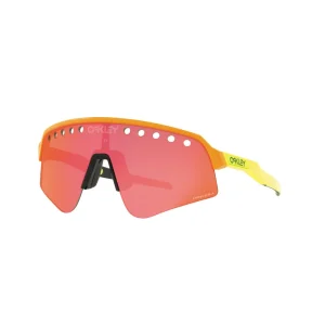 OAKLEY® SUTRO LITE SWEEP MATTE ORANGE/TENNIS BALL YELLOW WITH PRIZM™ TRAIL TORCH VENTED LENSES