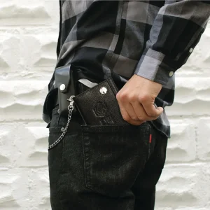 BLACK LEATHER WALLET - view 3