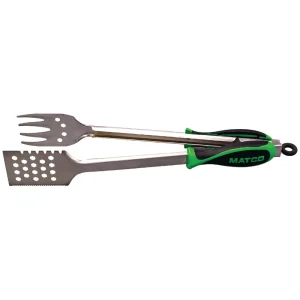 BBQ SPATULA TONG COMBINATION GRILLING TOOL