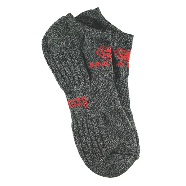 MEN’S REDBACK MATCO BAMBOO NO SHOW SOCKS, HEATHER GREY – 6 PAIRS