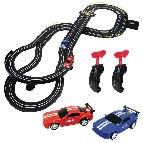 LONG TRACK SLOT CAR RACING SET