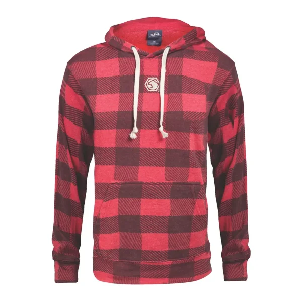 WOMEN’S BUFFALO PLAID HOODIE – L