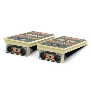 SMALL CORNHOLE BOARD SET WITH BLUETOOTH SPEAKER - view 4