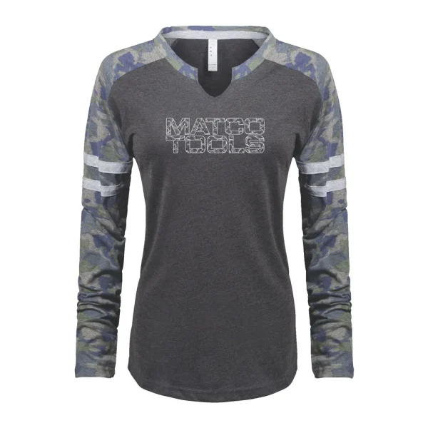 WOMEN’S CAMO FRINGE LONG SLEEVE T-SHIRT – 2XL