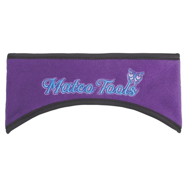 PURPLE/BLACK FLEECE HEADBAND