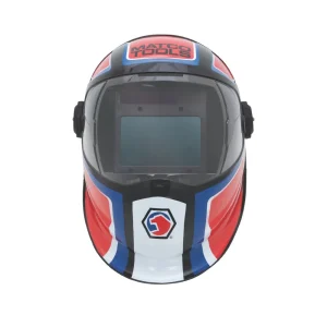 AUTO-DARKENING WELDING HELMET – RED/WHITE/BLUE - view 2