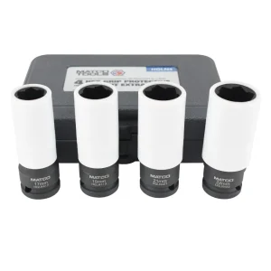 4 PIECE HEX GRIP PROTECTIVE LUG NUT EXTRACTORS