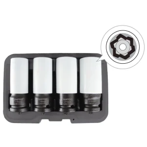 4 PIECE HEX GRIP PROTECTIVE LUG NUT EXTRACTORS - view 4