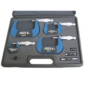 4 PIECE 0-4″ OUTSIDE MICROMETER SET