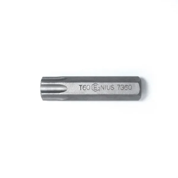 Genius Tools 12mm Hex Shank, T-60 Tamperproof Star Bit 56mmL – 7360