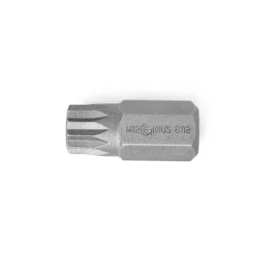 Genius Tools 12mm Hex Shank, M12 Triple Square Screwdriver Bit, 30mmL – 8112