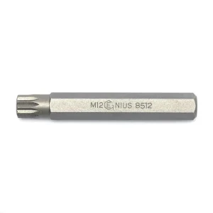 Genius Tools 12mm Hex Shank, M12 Triple Square Bit 88mmL – 8512