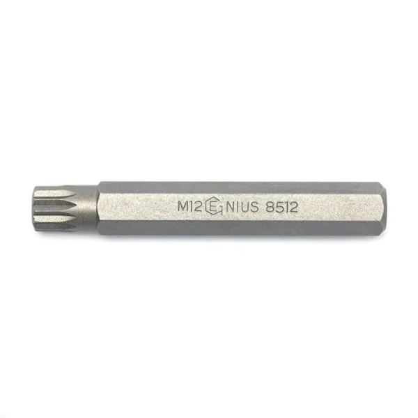 Genius Tools 12mm Hex Shank, M12 Triple Square Bit 88mmL – 8512