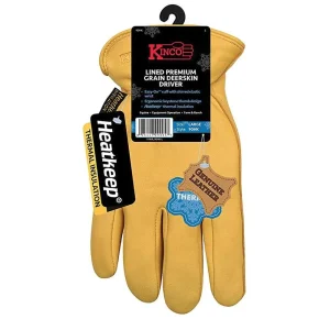 Kinco 90HK-L Men’s Lined Grain Deerskin Driver Glove with Heatkeep, Large - view 2