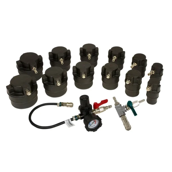 Lisle 14pc Turbo Air System Test Kit w/ Smoke Adapter (69910)